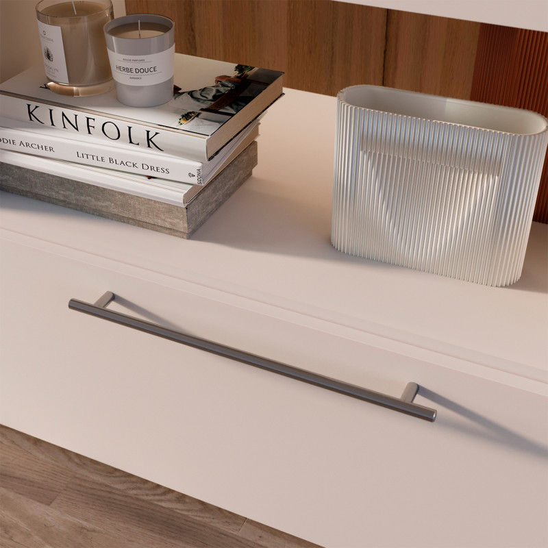 Appendiabiti per Armadio Hang Regolabile 600-830mm Grigio Pietra