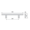 Appendiabiti per Armadio Hang Regolabile 600-830mm Grigio Pietra