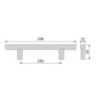 Appendiabiti per Armadio Hang Regolabile 830-1150mm Cromato Lucido