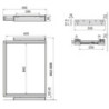 Telaio con guide a estrazione totale e chiusura morbida per accessori per armadi Quartz, 812-838mm, Alluminio e plastica