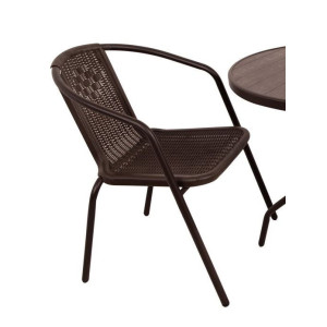 Sedia Alma Marrone Scuro 55x59x72cm in Polipropilene
