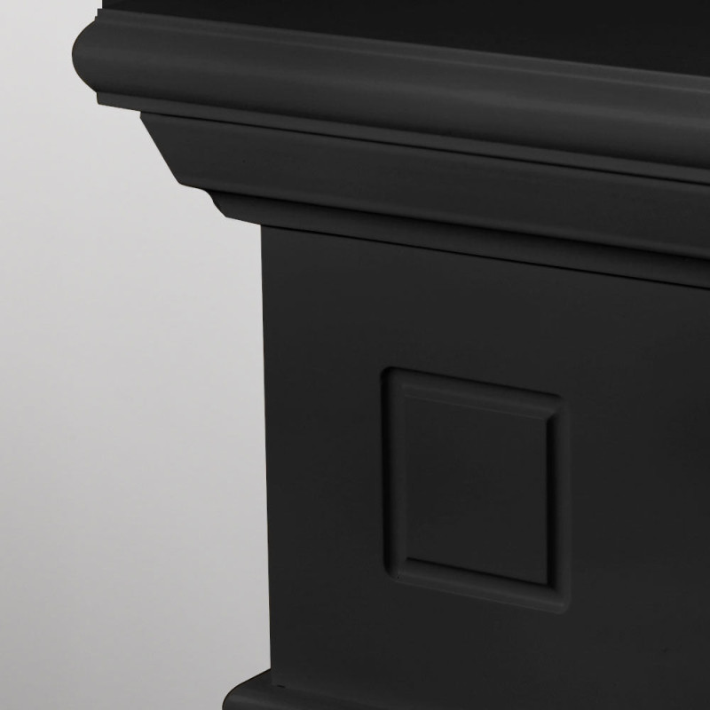 Cornice Camino Legno Cambridge Nero 110x36x100 cm