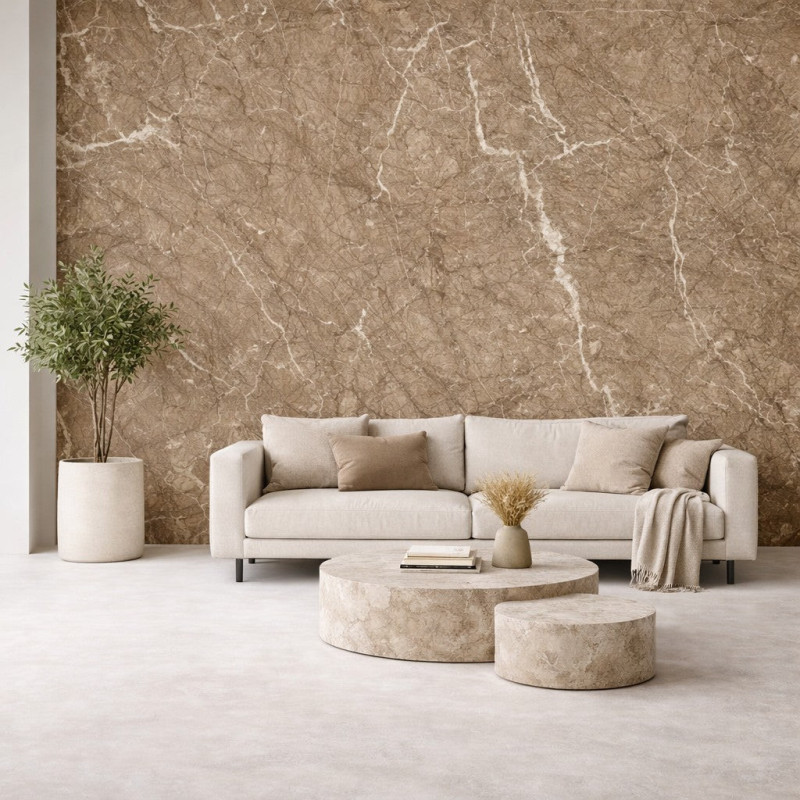 Pannello Effetto Marmo PVC UV 120x60 Set 6 Pz | Beige