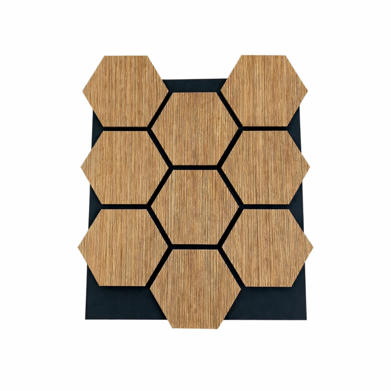 Pannelli Murali Esagonali MDF Fonoassorbenti Set 12 pz
