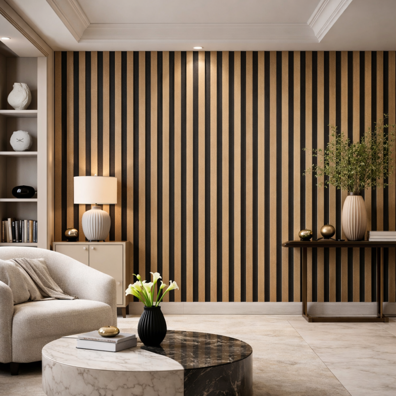 Pannello Decorativo Doghe MDF Fonoassorbente 60x60 Set 12