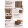 Pannello Fonoassorbente Doghe MDF 60x60 Set 12 Pz Noce