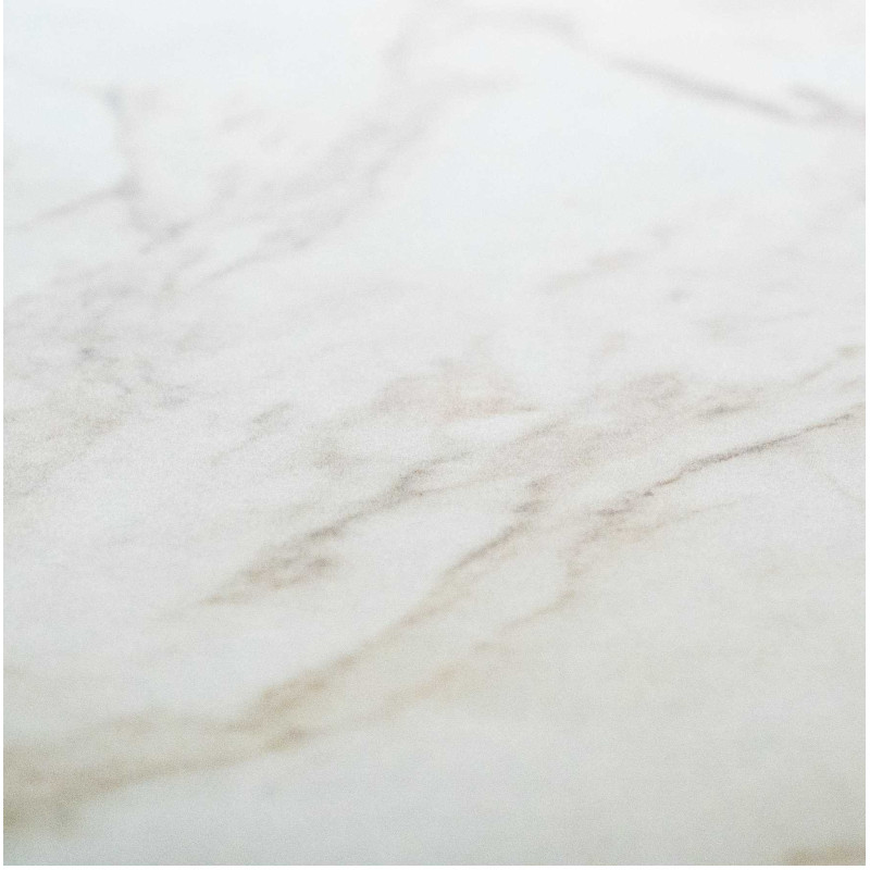 Top Tavolo Hpl Marmo Bianco Calacatta Quadro Cm 69x69x1