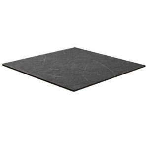 Top Tavolo Hpl Marmo Nero Tahiti Quadro cm 69x69x1