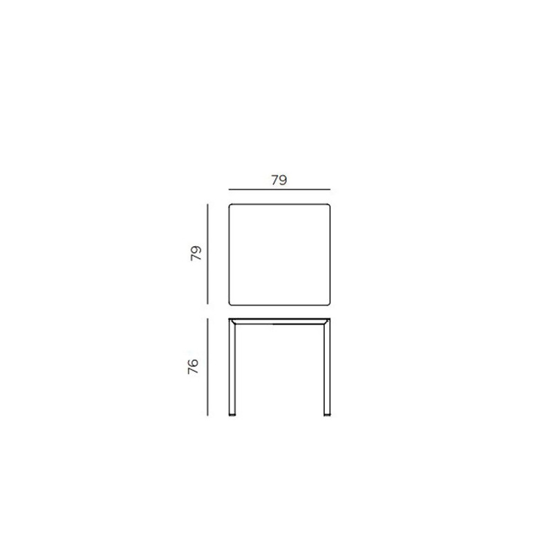 Nardi Tavolo Piave 80x80
