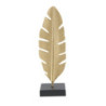 Scultura Foglia Con Porta Candela Glam cm 10x10x34