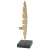 Scultura Foglia Con Porta Candela Glam cm 10x10x34
