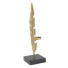 Scultura Foglia Con Porta Candela Glam cm 10x10x34