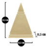Piramide Gold cm 11,5x11,5x15,5