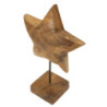 Scultura Stella In Teak Riciclato cm 28x12x42 (pezzi Unici - Non Ripiani In Serie)