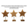 Scultura Stella In Teak Riciclato cm 28x12x42 (pezzi Unici - Non Ripiani In Serie)