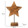 Scultura Stella In Teak Riciclato cm 28x12x42 (pezzi Unici - Non Ripiani In Serie)