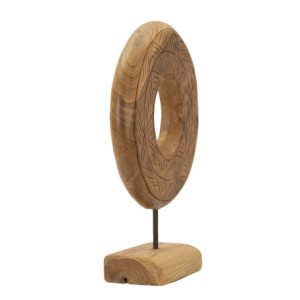 Zoom Scultura Dorat In Teak Riciclato cm 28x10x38 (pezzi Unici - Non Ripiani In Serie)