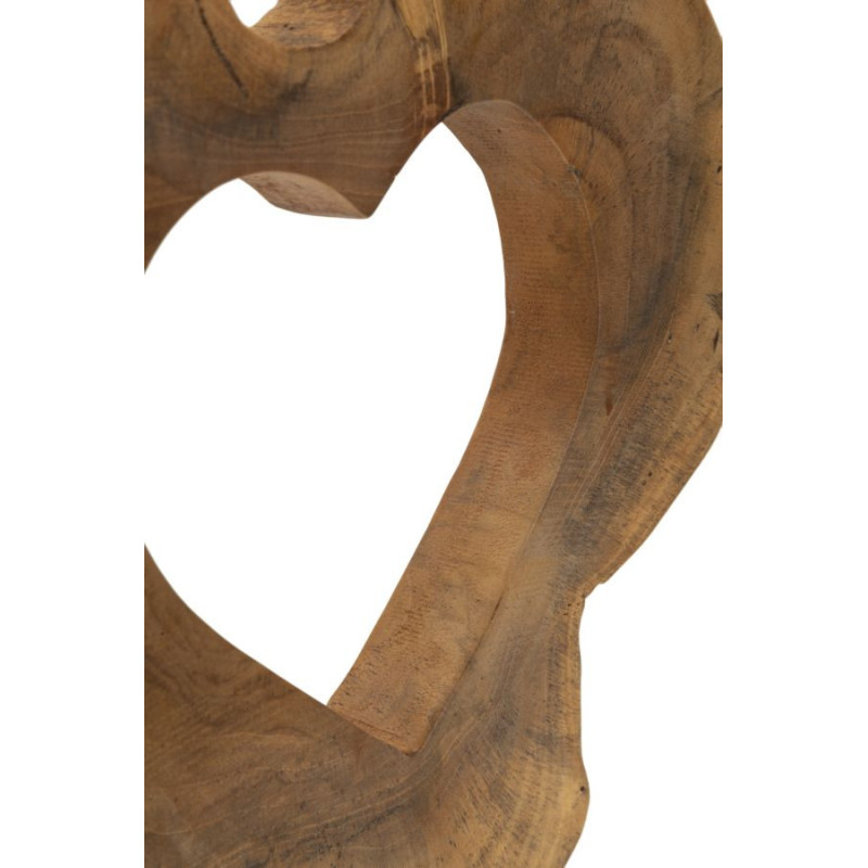 Scultura Hasi In Teak Riciclato cm 28x10x38 (pezzi Unici - Non Ripiani In Serie)