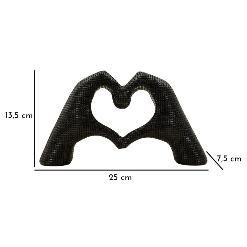 Scultura Lover Black cm 25x7,5x13,5