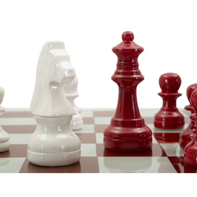 Set Scacchiera Rossa/bianca cm 61x61x14