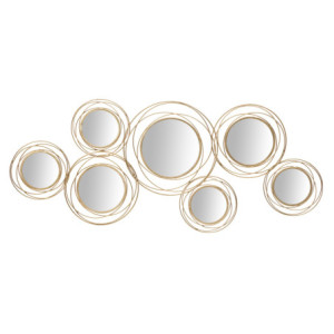 Pannello/specchio Gold Round cm 124,5x4x53,5