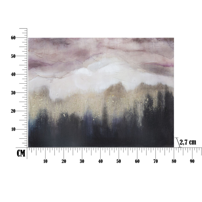 Dipinto Su Tela Pink Mountain cm 80x2,7x60