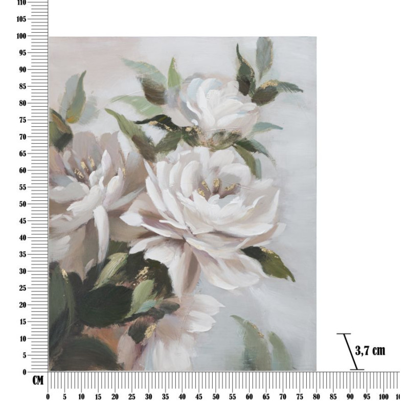Dipinto Su Tela Flower&leaf cm 100x3,7x80