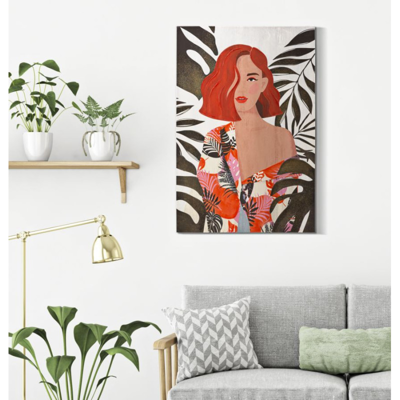 Stampa Dipinto Lady Jungle -a- 80x2,8x120