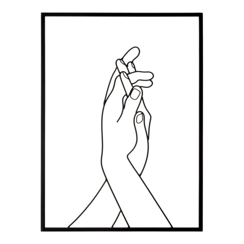 Pannello In Ferro Simply Hands cm 40x1x55