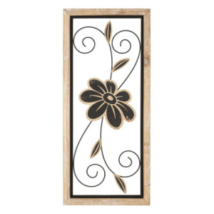 Pannello In Ferro E Legno Koman -a- cm 26x2,5x60