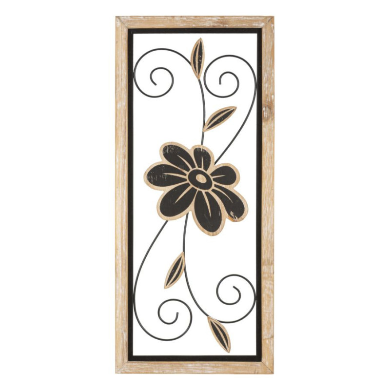 Pannello In Ferro E Legno Koman -a- cm 26x2,5x60