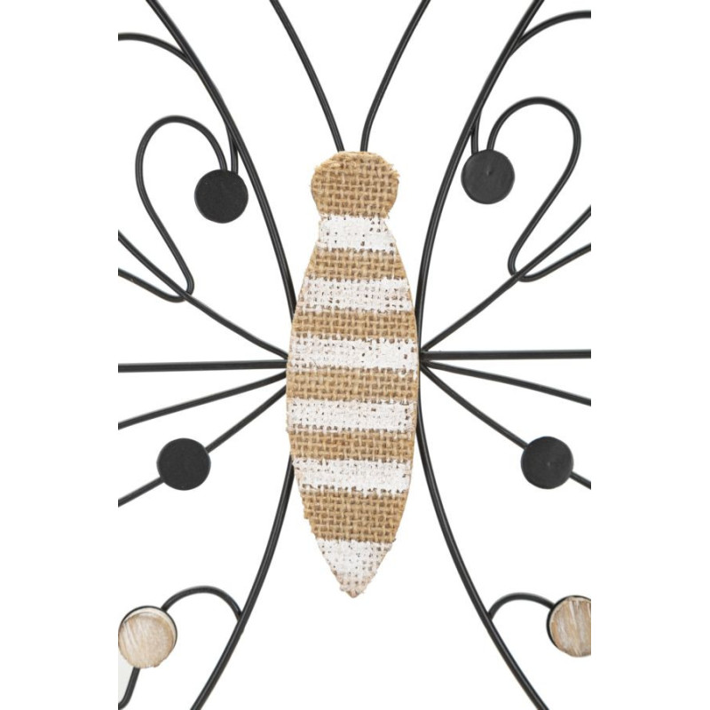 Pannello In Ferro E Legno Butterfly cm 39,5x1,5x33,5 Min 2