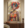 Dipinto Su Tela Con Cornice Deva -b- cm 82x4,5x122