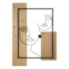 Pannello Da Muro Faces Ferro E Wood cm 63x2x90