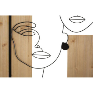 Zoom Pannello Da Muro Faces Ferro E Wood cm 63x2x90