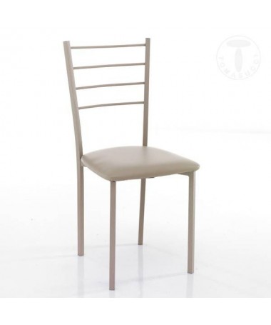 Sedia Just in pelle sintetica- set da 4 tortora