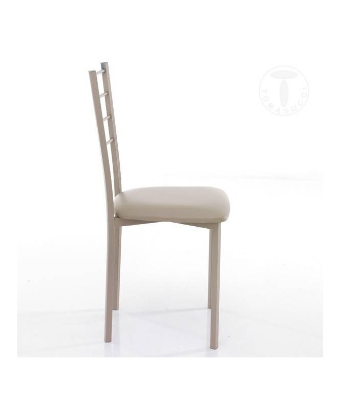Sedia Just in pelle sintetica- set da 4 tortora