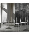 Sedia Just in pelle sintetica- set da 4 tortora