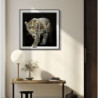 Dipinto Su Tela Laccato Giaguaro Con Cornice -b- cm 82x4x82