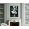 Dipinto Su Tela Laccato Dancing Con Cornice -b- cm 72x4x102