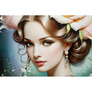 Zoom Dipinto Su Tela Laccato Fantasy Con Cornice -b- cm 72x4x102