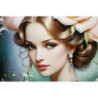 Dipinto Su Tela Laccato Fantasy Con Cornice -b- cm 72x4x102