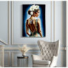 Dipinto Su Tela Laccato Isabel Con Cornice -a- cm 72x4x102