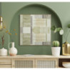 Stampa Dipinta Su Tela Lignes Con Cornice -a- cm 60x3x60