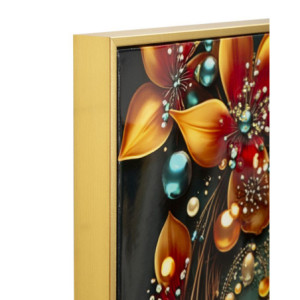 Zoom Stampa Decorata Su Tela Laccata Con Cornice Butterly -a- cm 70x4x100