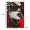 Stampa Con Led Su Tela Psyco -a- cm 60x3,5x90 (applicazione 3d Acrilico)