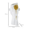 Vaso Face Con Fiore cm 14x13x27