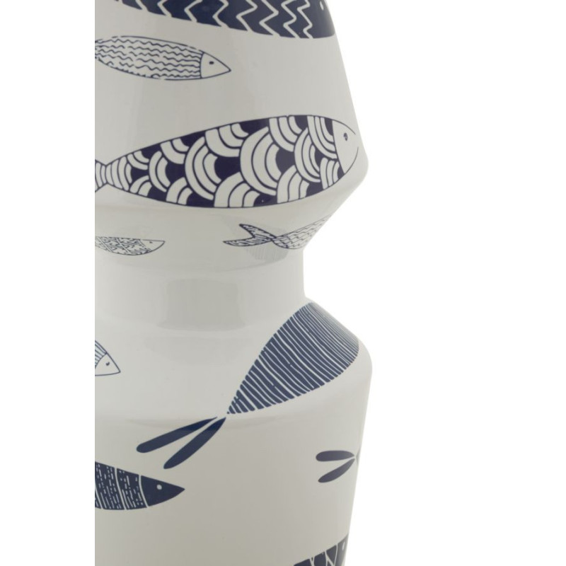 Vaso Ceramica Amica Fish Double cm ø 14x34