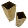 Porta Vasi Squer Coppia cm 34x34x90-25x25x78