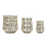 Porta Vasi Silver Set 3 Pz cm ø 35x38,5-27,5x33-18,5x26,5